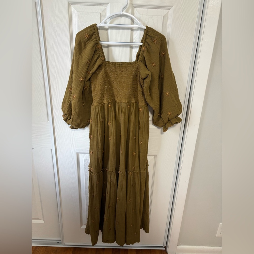 Free people Dahlia embroidered maxi dress
